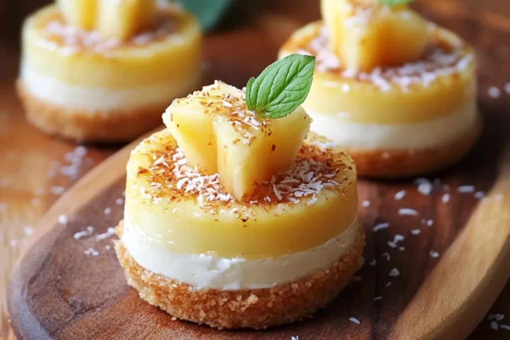 Mini Pineapple & Condensed Coconut Milk Cheesecakes