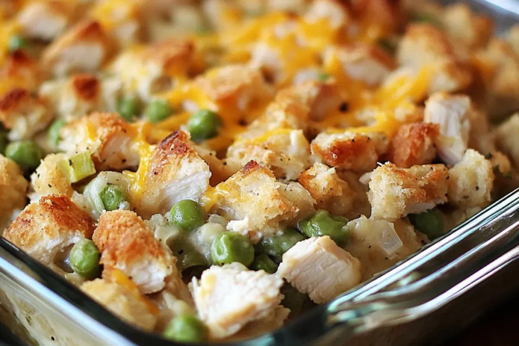 Chicken stuffing casserole