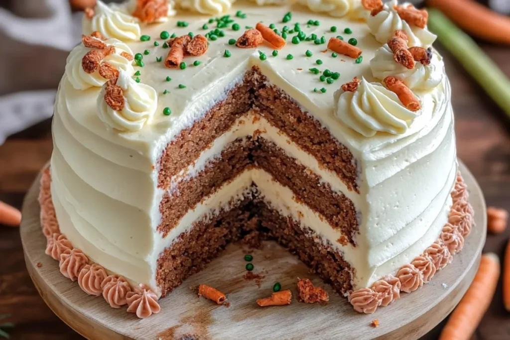 Carrot cake with cream cheese frosting
