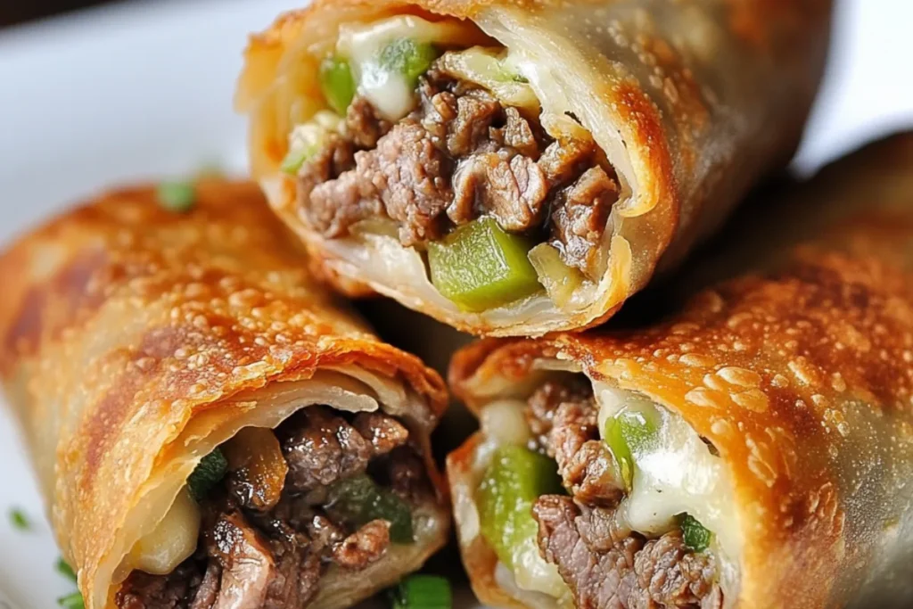 Cheesesteak egg rolls