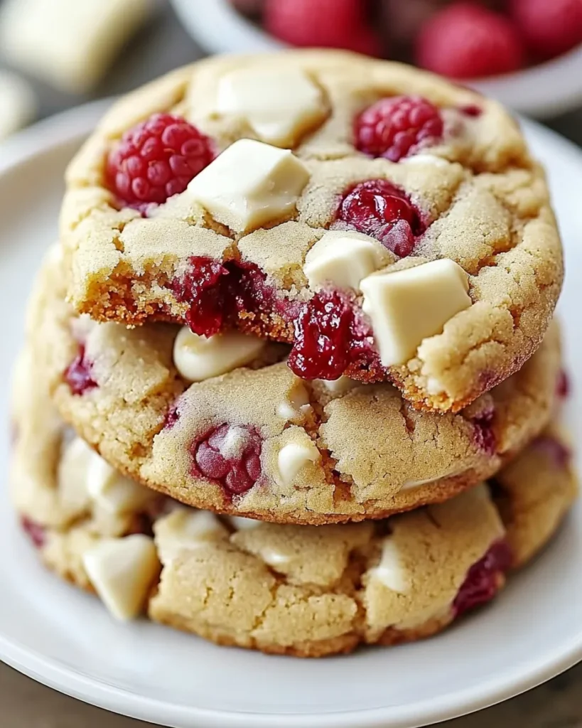 Raspberry White Chocolate Cookies